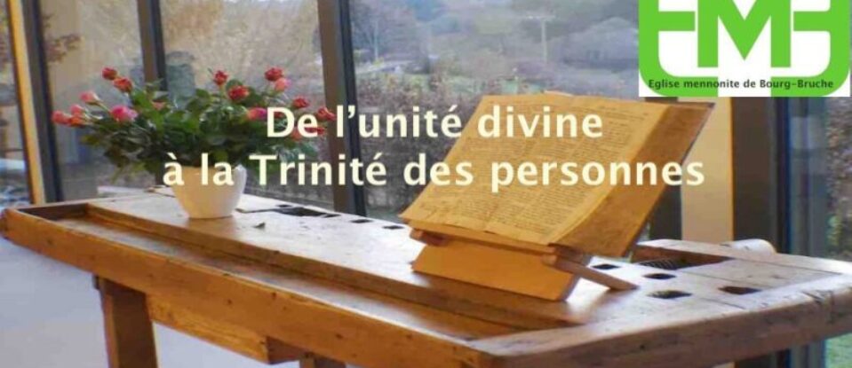 DE l&rsquo;UNITÉ DIVINE À LA TRINITÉ DES PERSONNES