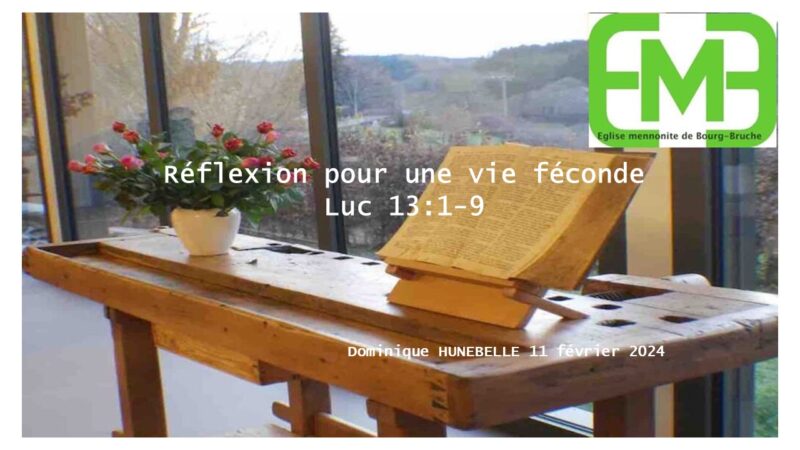 Réflexion pour une vie féconde