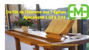 Du Fils de l'homme aux 7 Eglises
